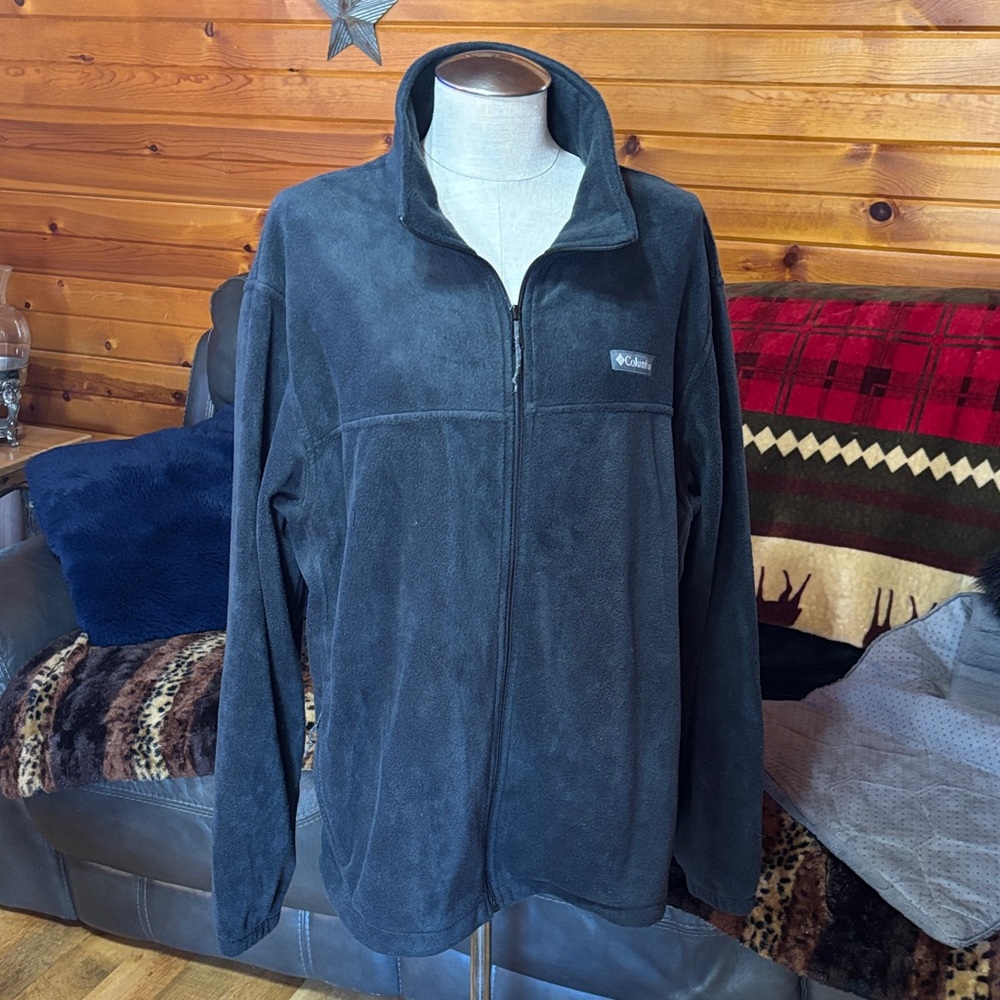 Columbia Charcoal Fleece Jacket Mens XL
